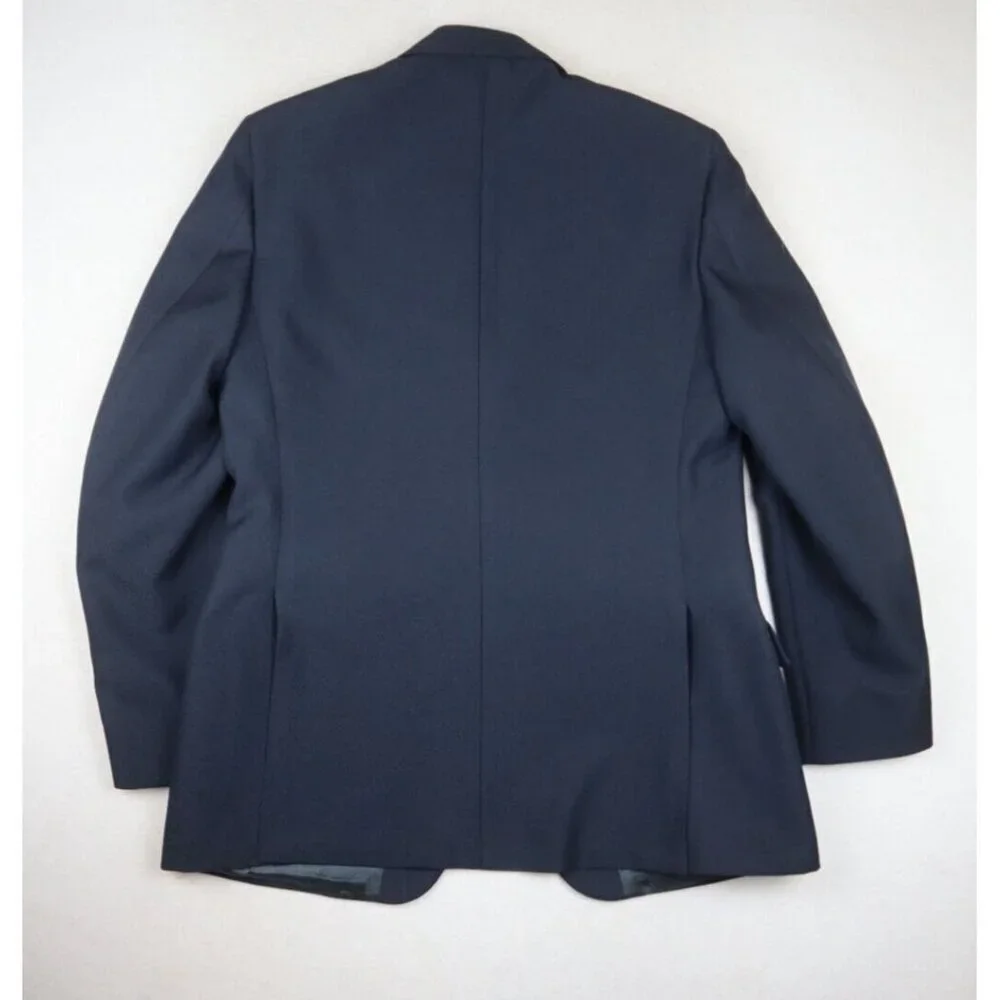 VINTAGE MEN'S NAVY BLUE SUIT - LA MAR CLOTHES - SIZE 42L PANTS 38x33